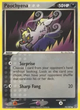 Poochyena · Deoxys Pokémon card