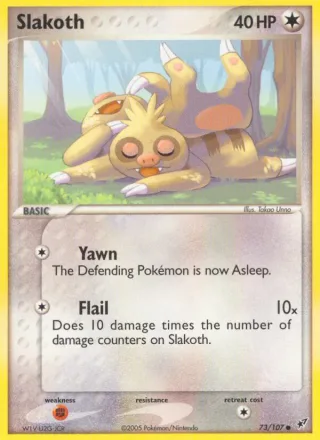 Slakoth #73 · Deoxys Pokémon card