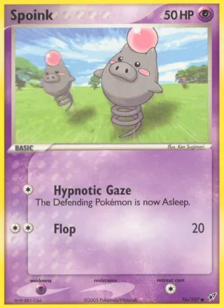 Spoink #76 · Deoxys Pokémon card