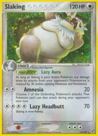 Slaking #15 · Deoxys Pokémon card