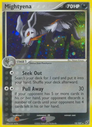 Mightyena #12 · Deoxys Pokémon card