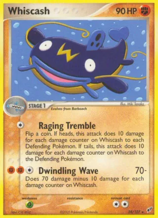 Whiscash #28 · Deoxys Pokémon card