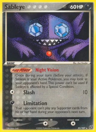 Sableye #23 · Deoxys Pokémon card