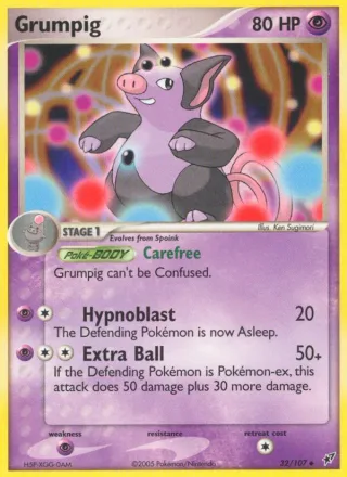 Grumpig #32 · Deoxys Pokémon card