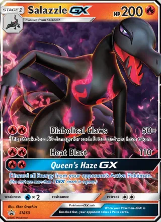 Salazzle GX #SM63 · SM Black Star Promos Pokémon card
