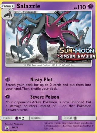 Salazzle #SM73 · SM Black Star Promos Pokémon card