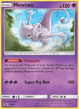 Mewtwo #SM77 · SM Black Star Promos Pokémon card