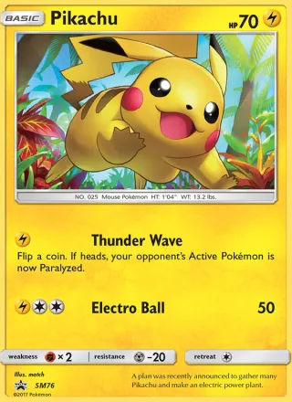 Pikachu #SM76 · SM Black Star Promos Pokémon card