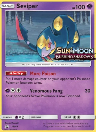 Seviper #SM46 · SM Black Star Promos Pokémon card