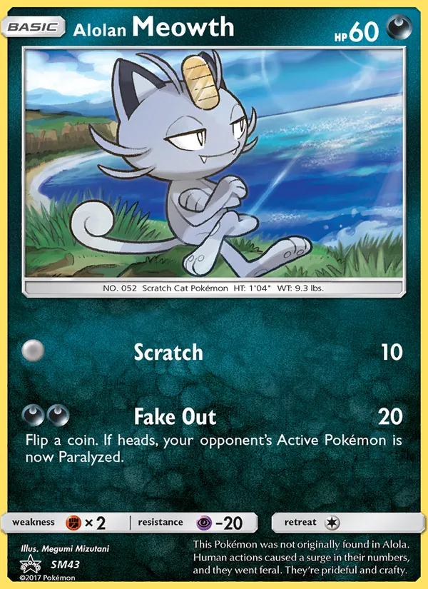 Alolan Meowth full card art
