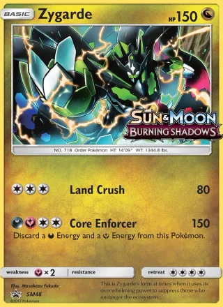 Zygarde #SM48 · SM Black Star Promos Pokémon card