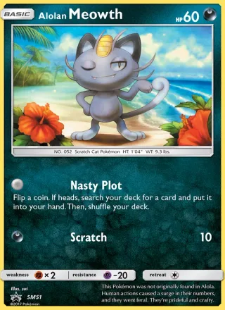 Alolan Meowth #SM51 · SM Black Star Promos Pokémon card
