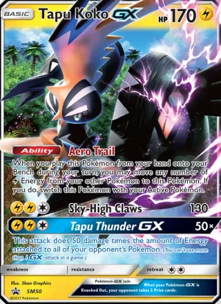 Tapu Koko GX #SM50 · SM Black Star Promos Pokémon card