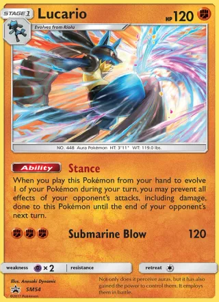 Lucario #SM54 · SM Black Star Promos Pokémon card
