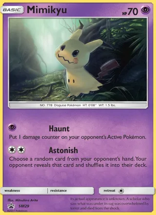 Mimikyu #SM29 · SM Black Star Promos Pokémon card