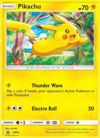 Pikachu #SM04 · SM Black Star Promos Pokémon card