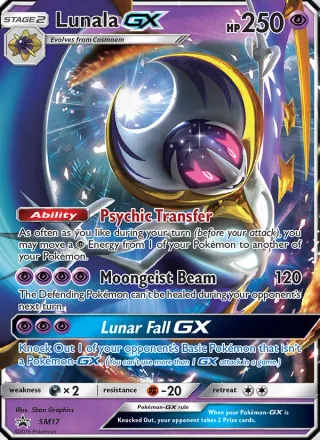 Lunala GX #SM17 · SM Black Star Promos Pokémon card