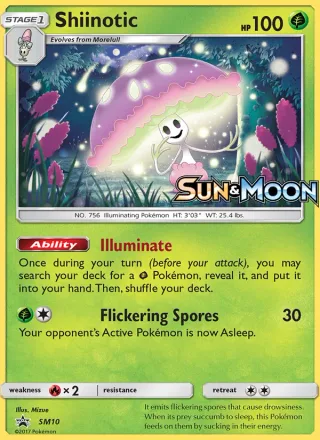 Shiinotic #SM10 · SM Black Star Promos Pokémon card