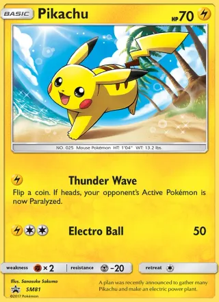 Pikachu #SM81 · SM Black Star Promos Pokémon card