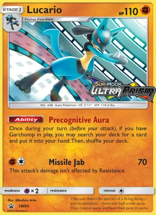 Lucario #SM95 · SM Black Star Promos Pokémon card