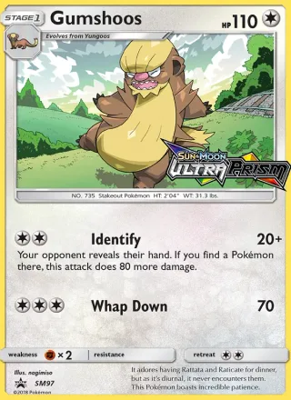 Gumshoos #SM97 · SM Black Star Promos Pokémon card