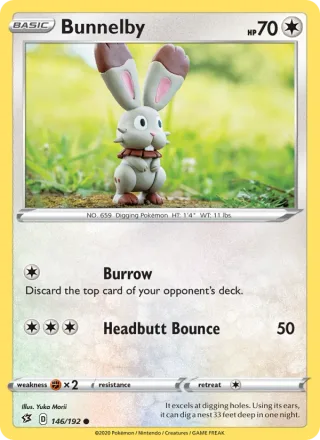 Bunnelby #146 · Rebel Clash Pokémon card