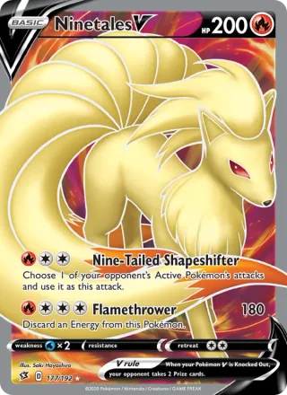 Ninetales V #177 · Rebel Clash Pokémon card