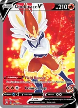 Cinderace V · Rebel Clash Pokémon card