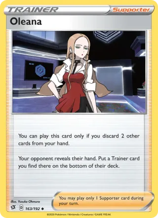 Oleana #163 · Rebel Clash Pokémon card