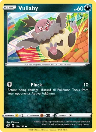 Vullaby #119 · Rebel Clash Pokémon card