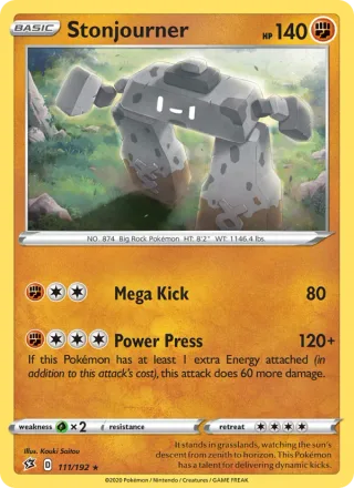 Stonjourner #111 · Rebel Clash Pokémon card
