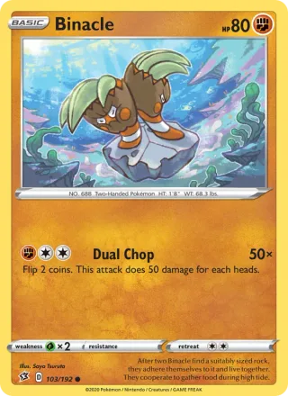 Binacle #103 · Rebel Clash Pokémon card