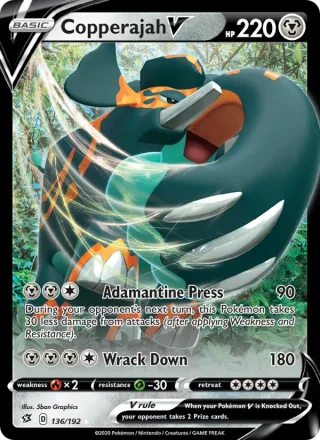 Copperajah V #136 · Rebel Clash Pokémon card