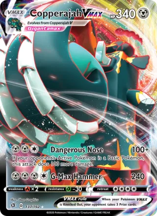 Copperajah VMAX #137 · Rebel Clash Pokémon card