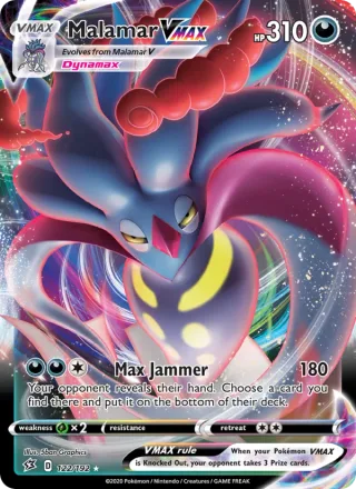 Malamar VMAX #122 · Rebel Clash Pokémon card