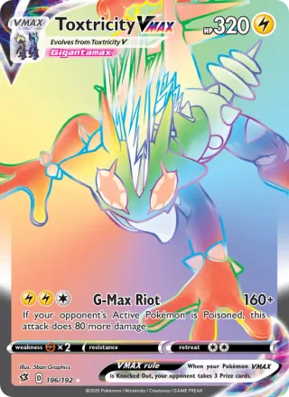 Toxtricity VMAX #196 · Rebel Clash Pokémon card