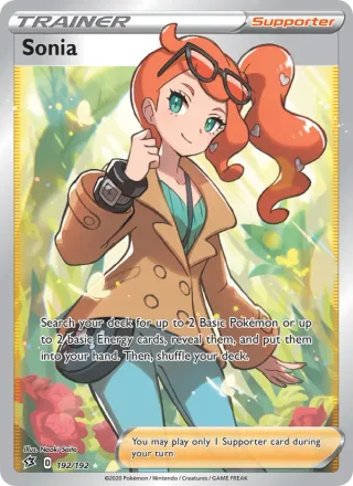 Sonia #192 · Rebel Clash Pokémon card