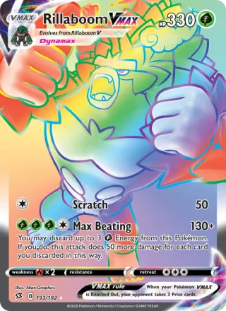 Rillaboom VMAX #193 · Rebel Clash Pokémon card