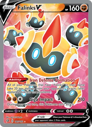 Falinks V #185 · Rebel Clash Pokémon card