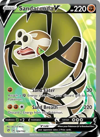 Sandaconda V #184 · Rebel Clash Pokémon card