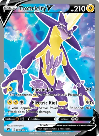 Toxtricity V #182 · Rebel Clash Pokémon card