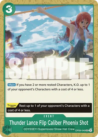 Thunder Lance Flip Caliber Phoenix Shot #OP09-040 · Emperors in the New World One Piece card