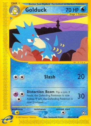Golduck #50a · Aquapolis Pokémon card