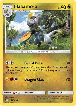 Hakamo-o #53 · Dragon Majesty Pokémon card