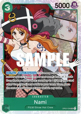 Nami #OP02-036 · Paramount War One Piece card