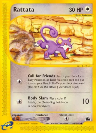 Rattata #90 · Skyridge Pokémon card