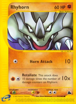 Rhyhorn #91 · Skyridge Pokémon card