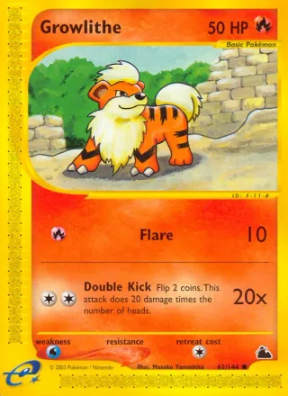 Growlithe #62 · Skyridge Pokémon card