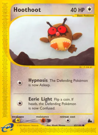 Hoothoot #65 · Skyridge Pokémon card