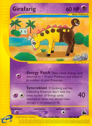 Girafarig #58 · Skyridge Pokémon card